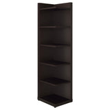 Pinckard Cappuccino 6-Tier Corner Bookcase