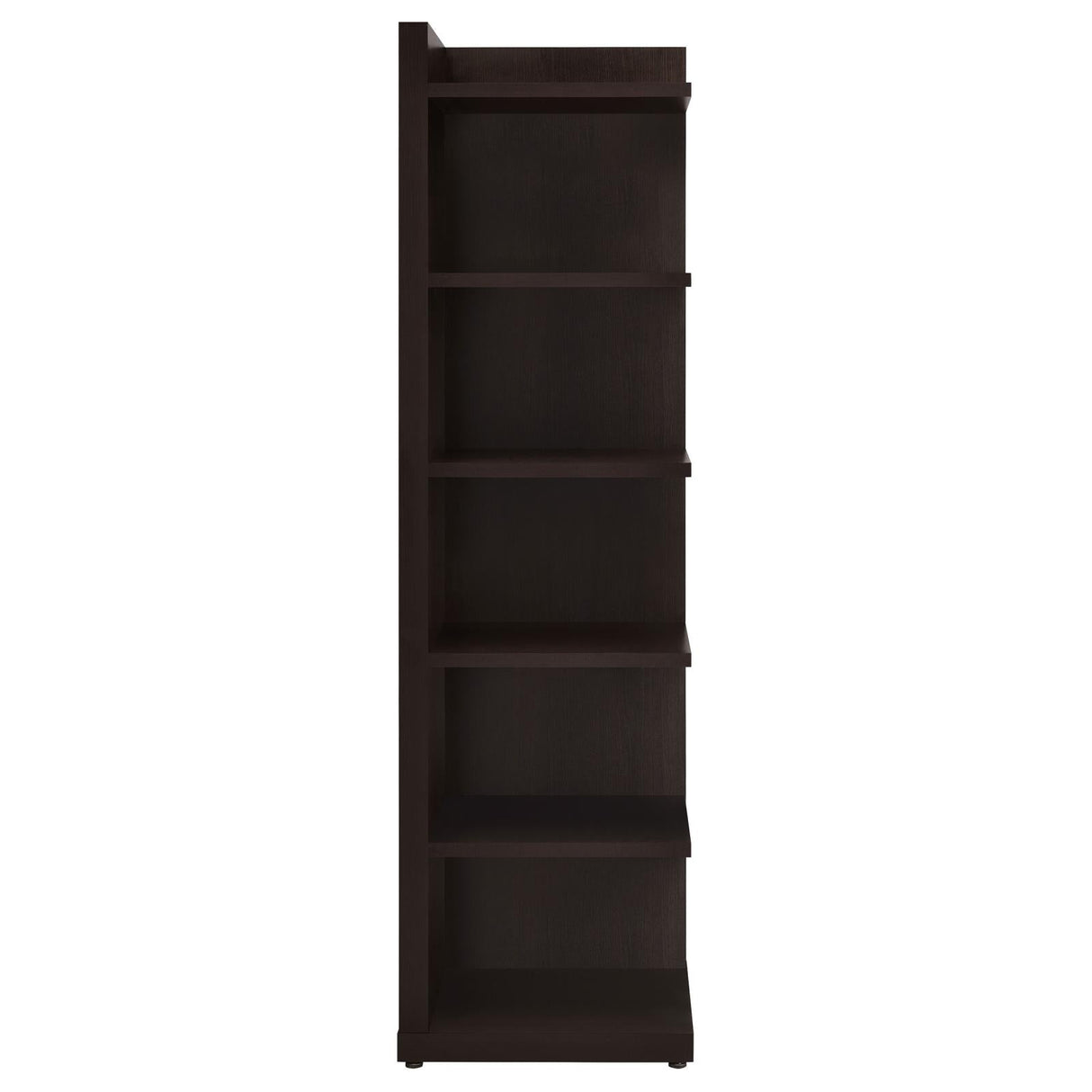 Pinckard Cappuccino 6-Tier Corner Bookcase