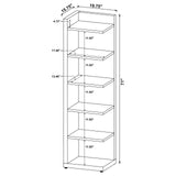 Pinckard Cappuccino 6-Tier Corner Bookcase