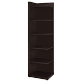 Pinckard Cappuccino 6-Tier Corner Bookcase by Coaster at Eve Furniture