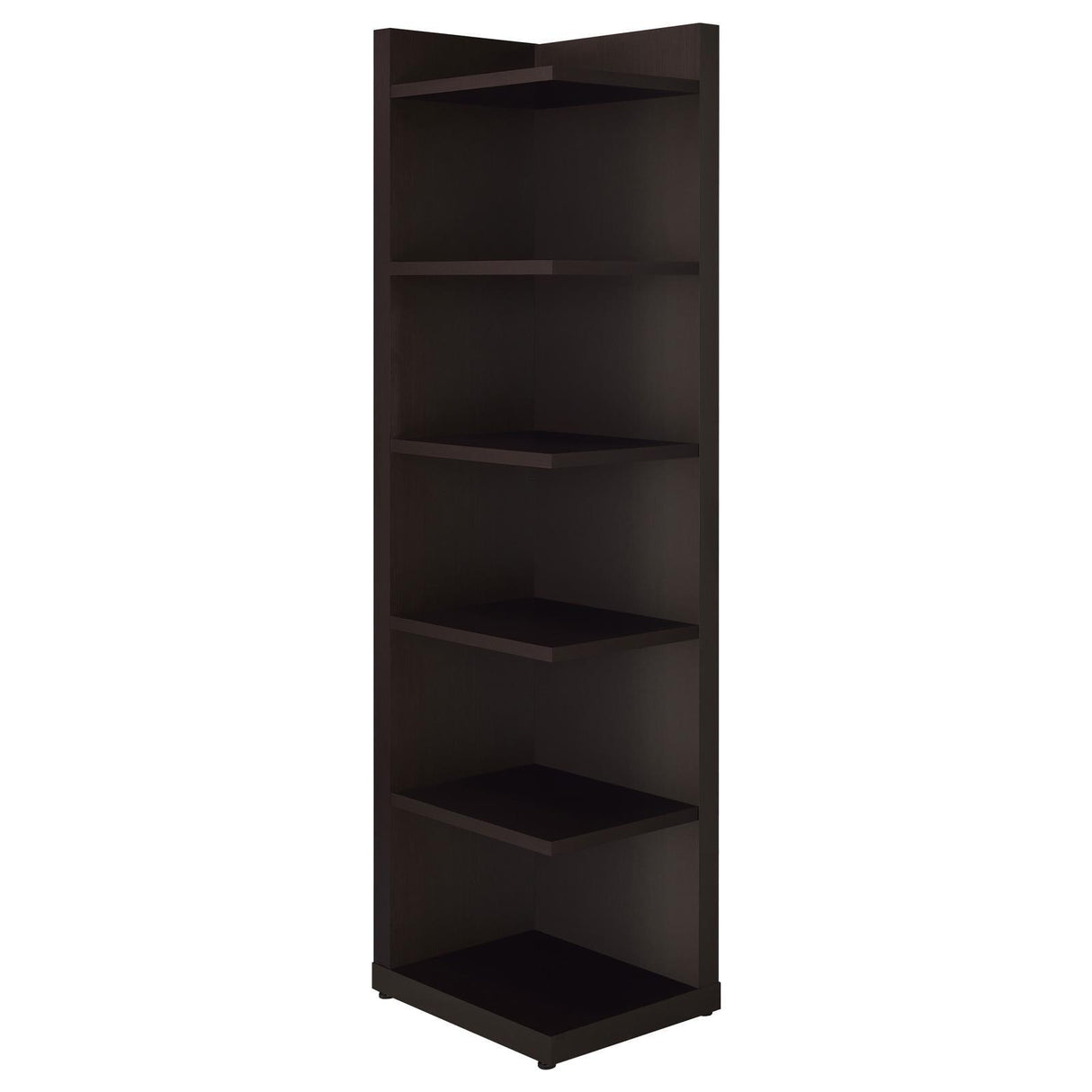 Pinckard Cappuccino 6-Tier Corner Bookcase by Coaster at Eve Furniture