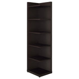 Pinckard Cappuccino 6-Tier Corner Bookcase by Coaster at Eve Furniture