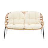 Pine 4-Piece Patio Conversation Set in Cream by Manhattan Comfort at Eve Furniture