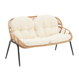 Pine 4-Piece Patio Conversation Set in Cream by Manhattan Comfort at Eve Furniture