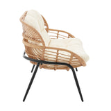 Pine 4-Piece Patio Conversation Set in Cream by Manhattan Comfort at Eve Furniture