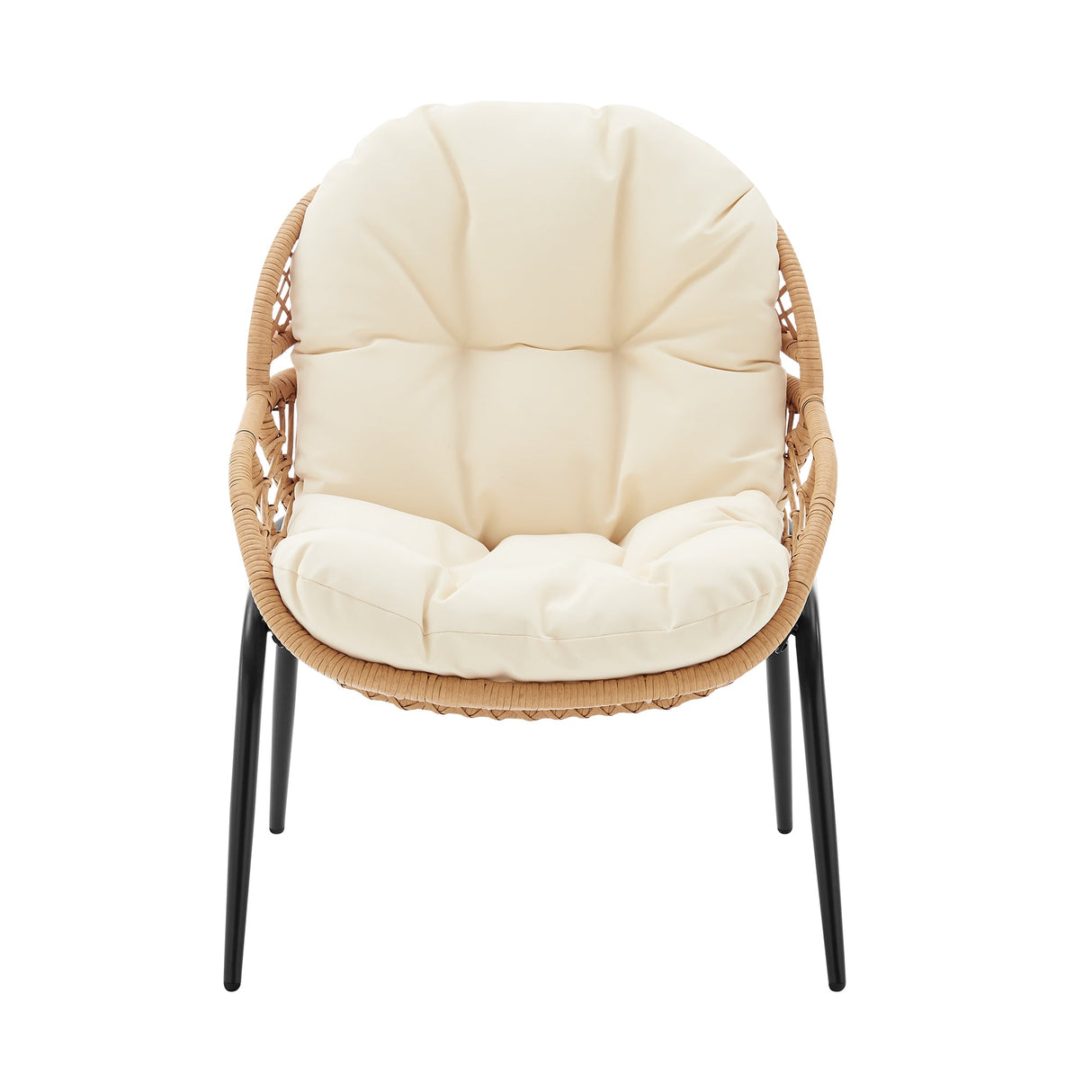 Pine 4-Piece Patio Conversation Set in Cream by Manhattan Comfort at Eve Furniture