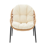 Pine 4-Piece Patio Conversation Set in Cream by Manhattan Comfort at Eve Furniture