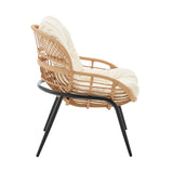 Pine 4-Piece Patio Conversation Set in Cream by Manhattan Comfort at Eve Furniture