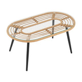 Pine 4-Piece Patio Conversation Set in Cream by Manhattan Comfort at Eve Furniture