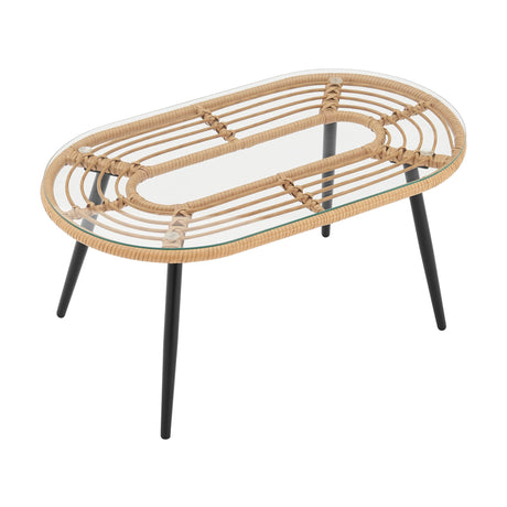 Pine 4-Piece Patio Conversation Set in Cream by Manhattan Comfort at Eve Furniture