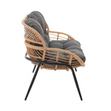 Pine 4-Piece Patio Conversation Set in Grey by Manhattan Comfort at Eve Furniture