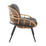Pine 4-Piece Patio Conversation Set in Grey by Manhattan Comfort at Eve Furniture
