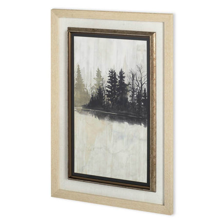 Pine Island I by Naomi McCavitt a Hand Embellished Textured Framed Art Print Matted under Glass by Mercana at Eve Furniture