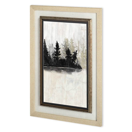 Pine Island II by Naomi McCavitt a Hand Embellished Textured Framed Art Print Matted under Glass by Mercana at Eve Furniture