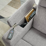 Pineland Pewter Power Glider Recliner with Audio System by Ashley at Eve Furniture