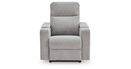 Pineland Pewter Power Glider Recliner with Audio System by Ashley at Eve Furniture