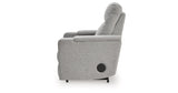 Pineland Pewter Power Glider Recliner with Audio System by Ashley at Eve Furniture
