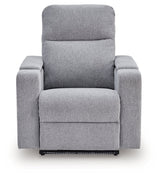 Pineland Pewter Power Glider Recliner with Audio System by Ashley at Eve Furniture