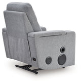 Pineland Pewter Power Glider Recliner with Audio System by Ashley at Eve Furniture
