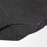 Pinera 37"x33" Black Slate With Iron Base Coffee Table by Mercana at Eve Furniture