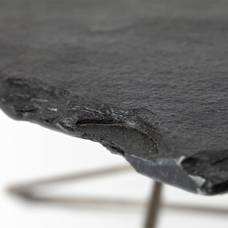 Pinera Black Slate With Iron Base Coffee Table by Mercana at Eve Furniture