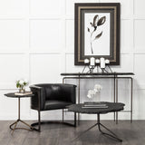 Pinera 37"x33" Black Slate With Iron Base Coffee Table by Mercana at Eve Furniture