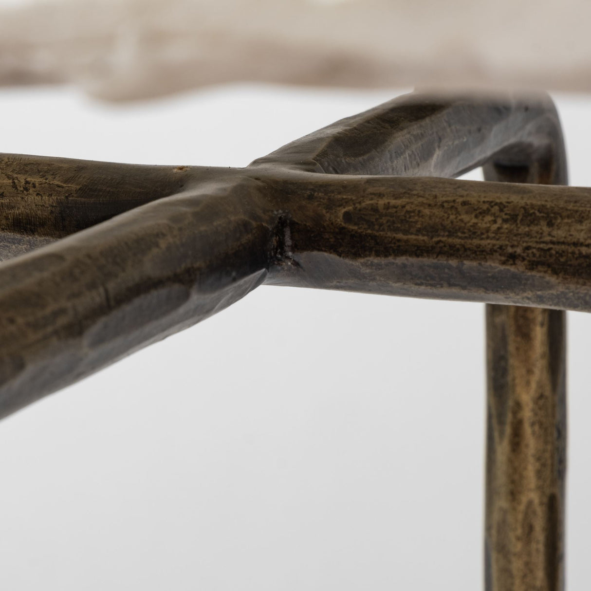 Pinera III 49L x 17W White Marble Top Gold-Toned Iron Base Console Table by Mercana at Eve Furniture