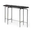 Pinera III Black Slate W/Iron Base Console Table by Mercana at Eve Furniture