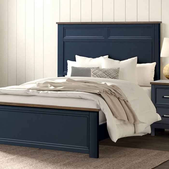 Pinetop Blue/Dark Brown 5-Piece Twin Bedroom Set by Furniture of America at Eve Furniture