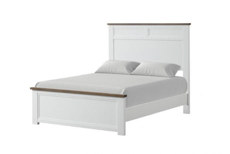 Pinetop White/Dark Brown 5-Piece Twin Bedroom Set by Furniture of America at Eve Furniture
