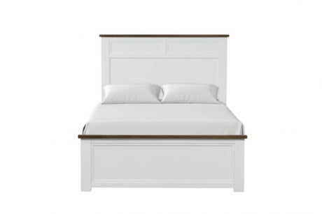 Pinetop White/Dark Brown 5-Piece Twin Bedroom Set by Furniture of America at Eve Furniture