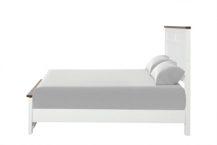 Pinetop White/Dark Brown 5-Piece Twin Bedroom Set by Furniture of America at Eve Furniture