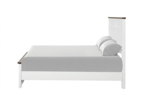 Pinetop White/Dark Brown 5-Piece Twin Bedroom Set by Furniture of America at Eve Furniture