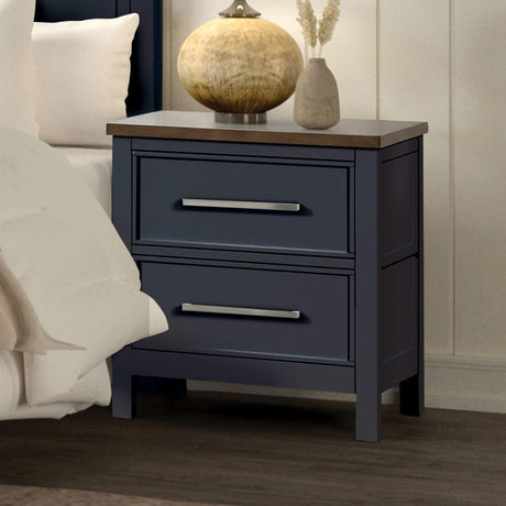 Pinetop Blue/Dark Brown Nightstand by Furniture of America at Eve Furniture