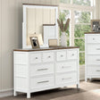 Pinetop White/Dark Brown Dresser by Furniture of America at Eve Furniture