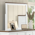 Pinetop White/Dark Brown Mirror by Furniture of America at Eve Furniture