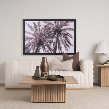 Pink Palms Horizontal by Deborah Revell a Framed Photo Art Print Matted under Glass by Mercana at Eve Furniture