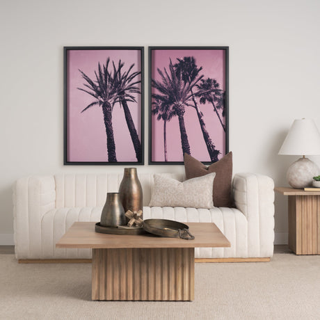 Pink Palms II by Deborah Revell a Hand Embellished Framed Photo Art Print by Mercana at Eve Furniture