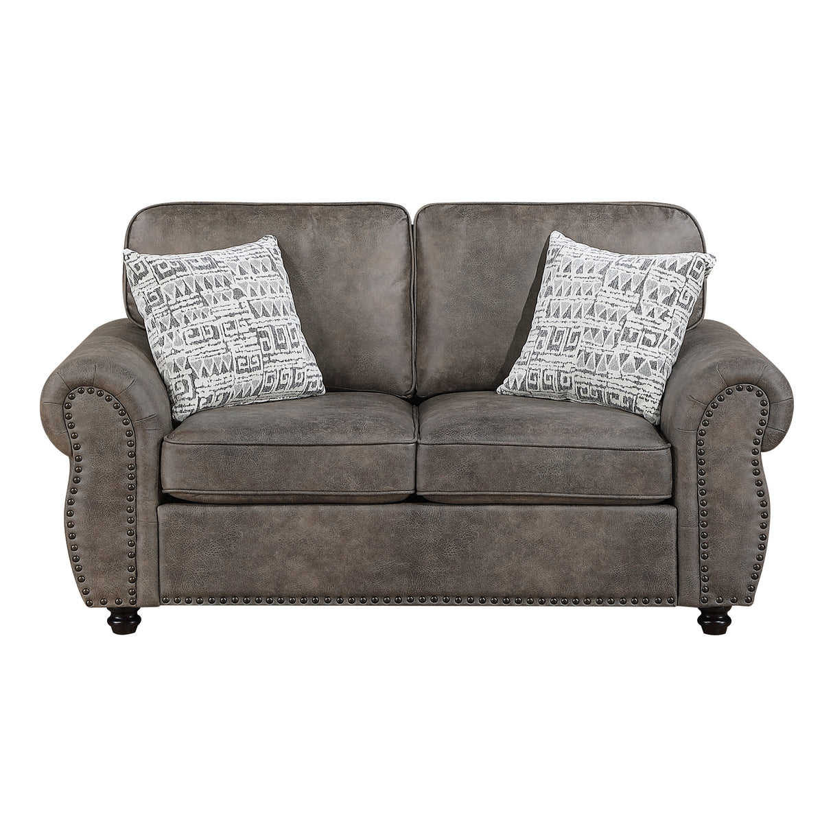 Pinnacle Pewter 2-Piece Living Room Set by Homelegance at Eve Furniture