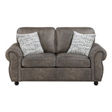 Pinnacle Pewter 2-Piece Living Room Set by Homelegance at Eve Furniture