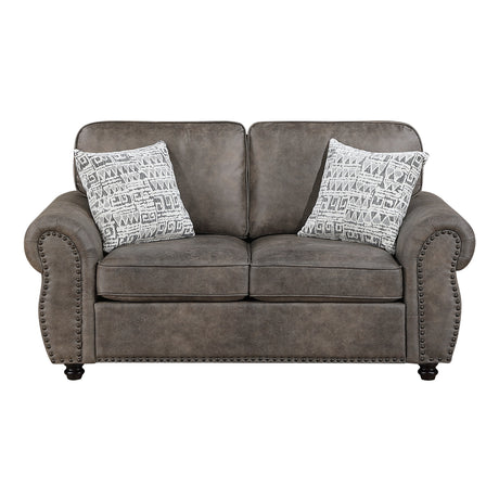 Pinnacle Pewter 2-Piece Living Room Set by Homelegance at Eve Furniture