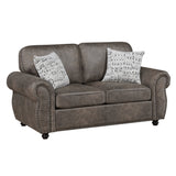 Pinnacle Pewter 2-Piece Living Room Set by Homelegance at Eve Furniture