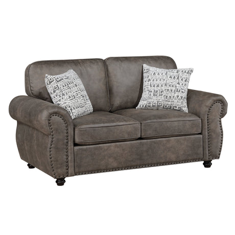 Pinnacle Pewter 2-Piece Living Room Set by Homelegance at Eve Furniture