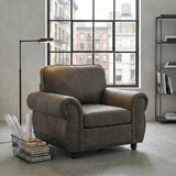 Pinnacle Pewter Chair by Homelegance at Eve Furniture