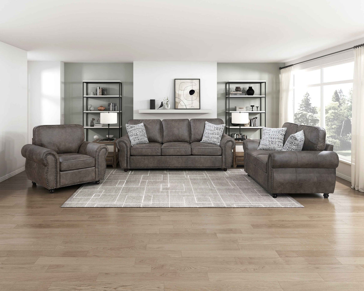 Pinnacle Pewter Chair by Homelegance at Eve Furniture
