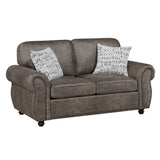 Pinnacle Pewter Loveseat by Homelegance at Eve Furniture