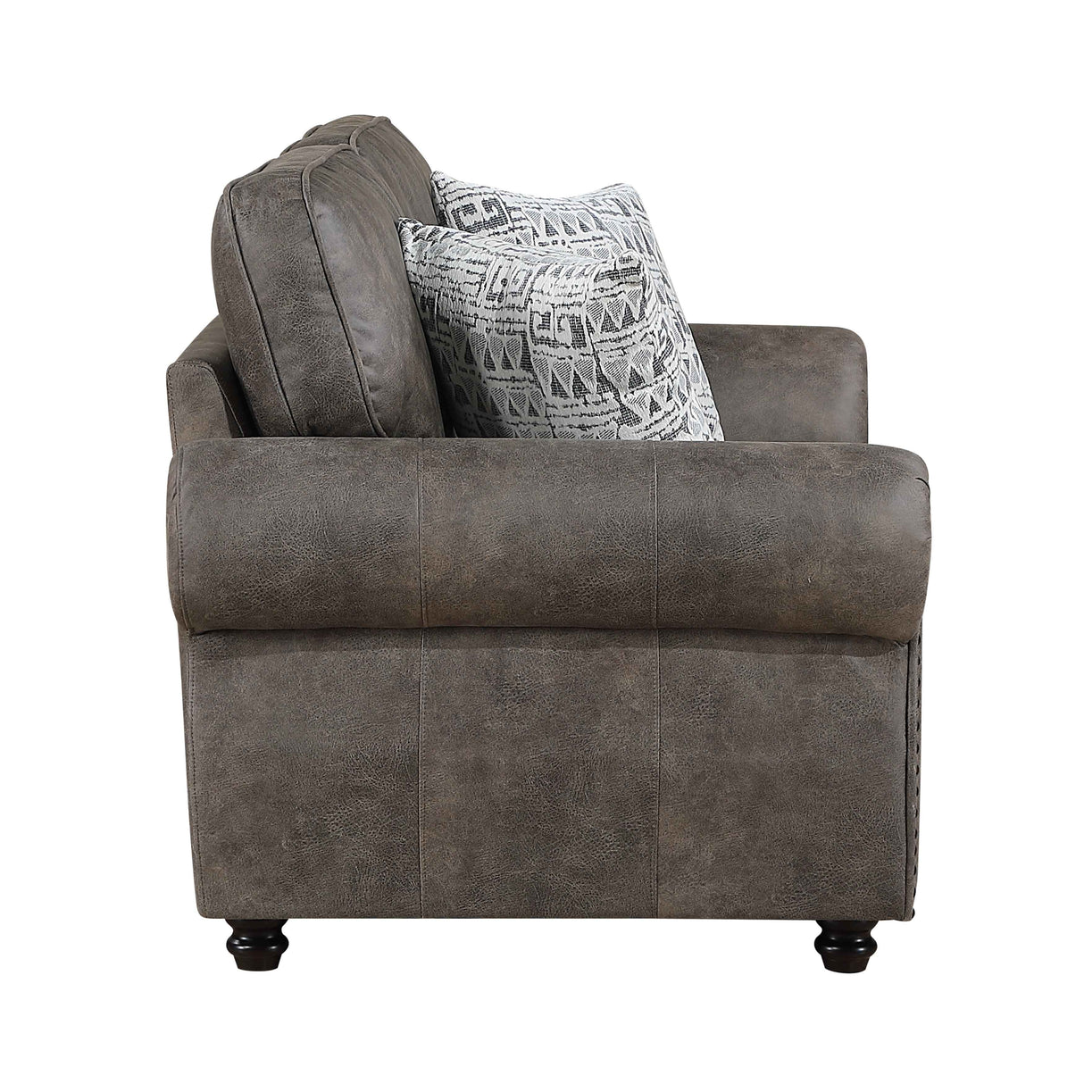 Pinnacle Pewter Loveseat by Homelegance at Eve Furniture