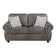 Pinnacle Pewter Loveseat by Homelegance at Eve Furniture