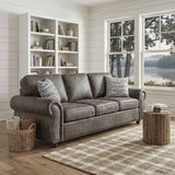 Pinnacle Pewter Sofa by Homelegance at Eve Furniture