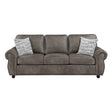 Pinnacle Pewter Sofa by Homelegance at Eve Furniture